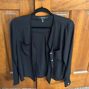 Oversized Sheer Black Blouse